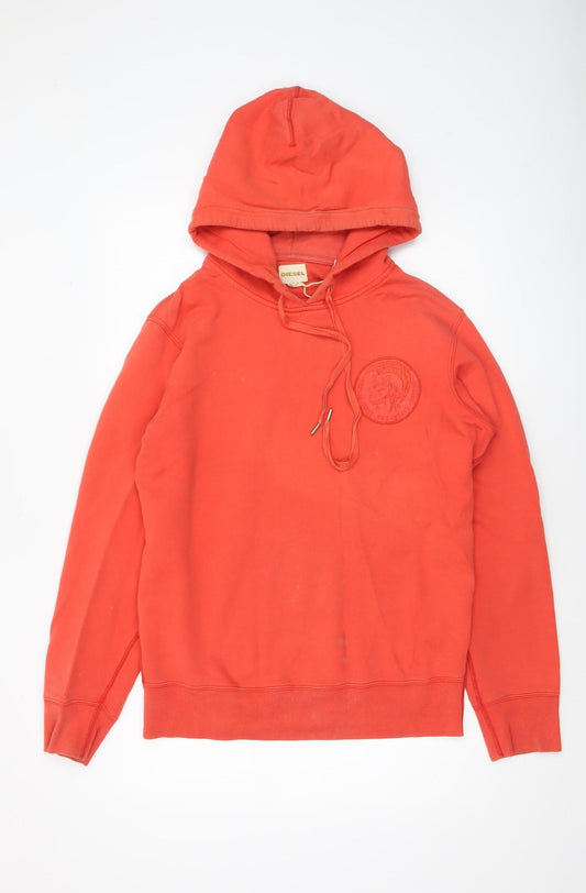 Mens UK Size M Diesel Red Pullover Hoodie