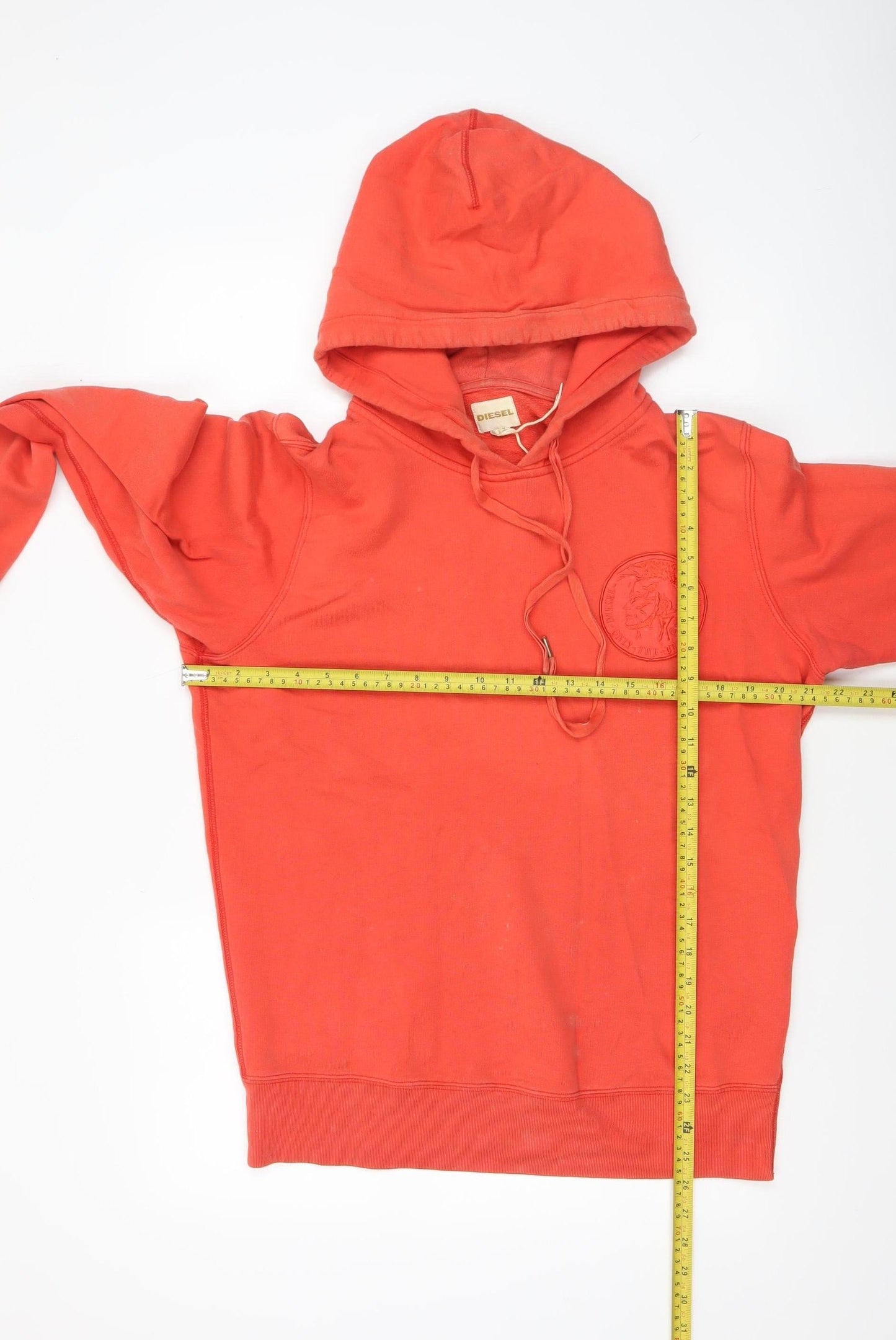 Mens UK Size M Diesel Red Pullover Hoodie