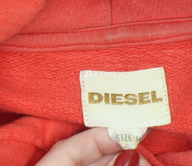 Mens UK Size M Diesel Red Pullover Hoodie