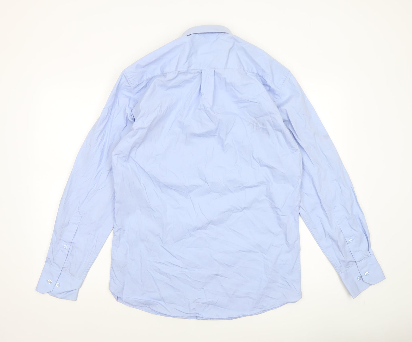 Mens UK Collar Size 15 Dunnes Smart Blue  Dress Shirt