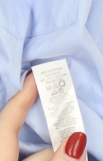 Mens UK Collar Size 15 Dunnes Smart Blue  Dress Shirt