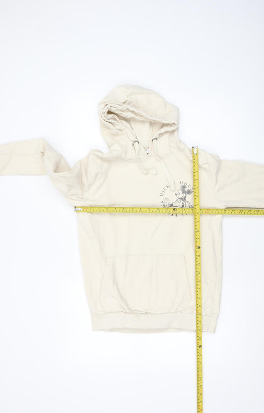 Womens UK Size S Disney Beige Pullover Hoodie
