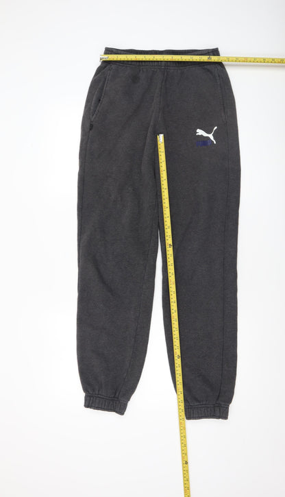 Mens UK Size S PUMA Regular Fit Jogger Black Trousers