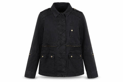Womens UK Size 8 River Island Black Military Jacket