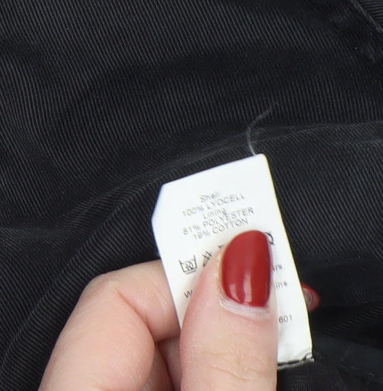 Womens UK Size 8 River Island Black Military Jacket