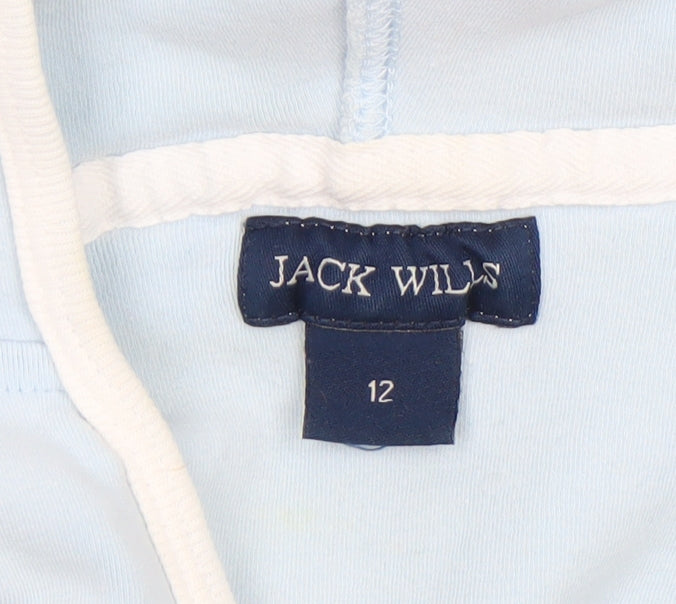 Womens UK Size 12 Jack Wills Blue Pullover Hoodie