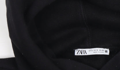 Womens UK Size S Zara Black Pullover Hoodie