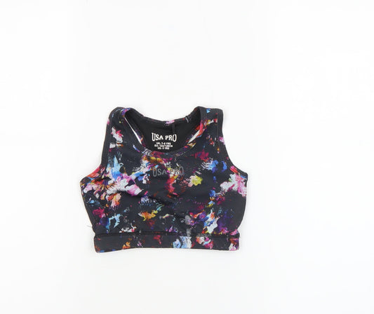 USA Pro Girls Multicoloured 7-8 Years Cropped Tank Sports Top