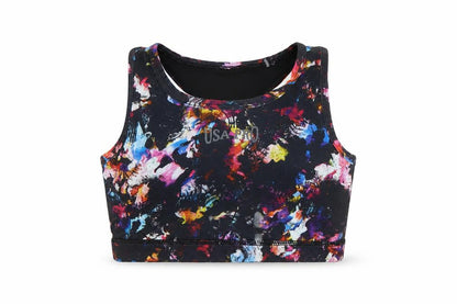 USA Pro Girls Multicoloured 7-8 Years Cropped Tank Sports Top