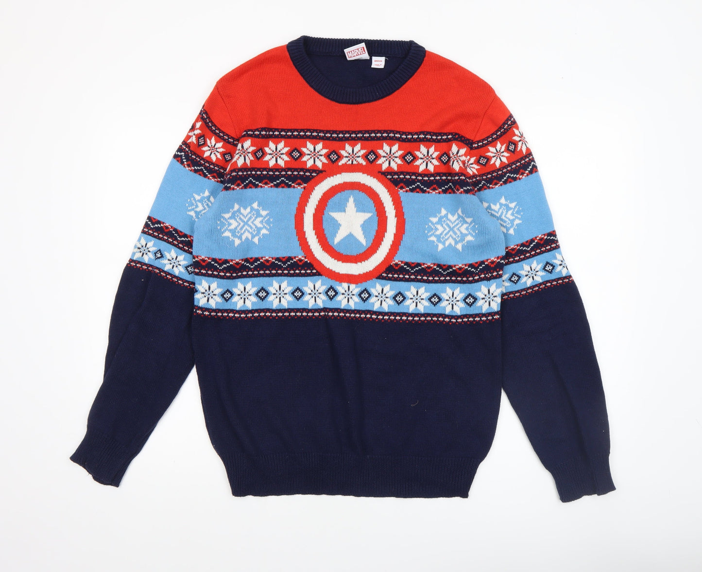 Mens UK Size M Marvel Multicoloured Pullover Jumper