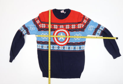 Mens UK Size M Marvel Multicoloured Pullover Jumper