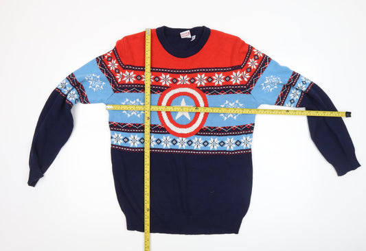 Mens UK Size M Marvel Multicoloured Pullover Jumper