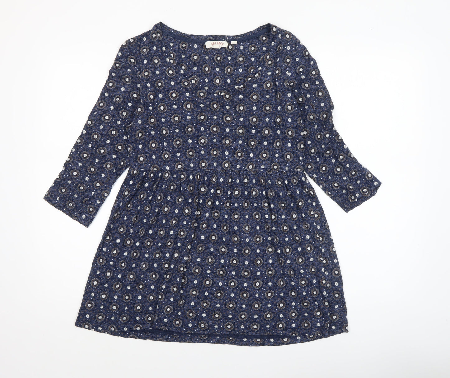 Womens UK Size 10 Fat Face Blue Tunic Blouse