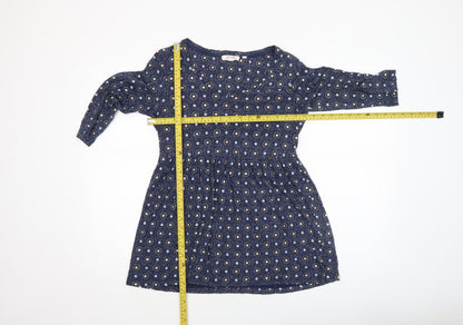 Womens UK Size 10 Fat Face Blue Tunic Blouse