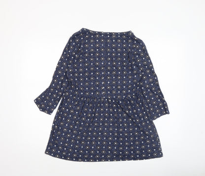 Womens UK Size 10 Fat Face Blue Tunic Blouse