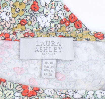 Womens UK Size 10 Laura Ashley Multicoloured Tunic Blouse