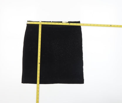 Womens UK Size M Reiss Straight & Pencil Velvet Skirt