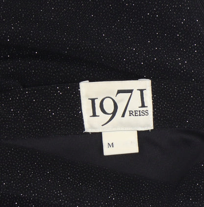 Womens UK Size M Reiss Straight & Pencil Velvet Skirt