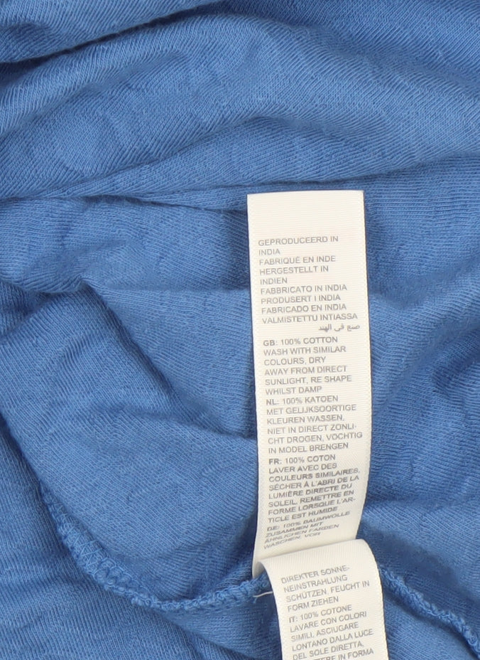 Womens UK Size 12 Fat Face Blue Wrap Blouse