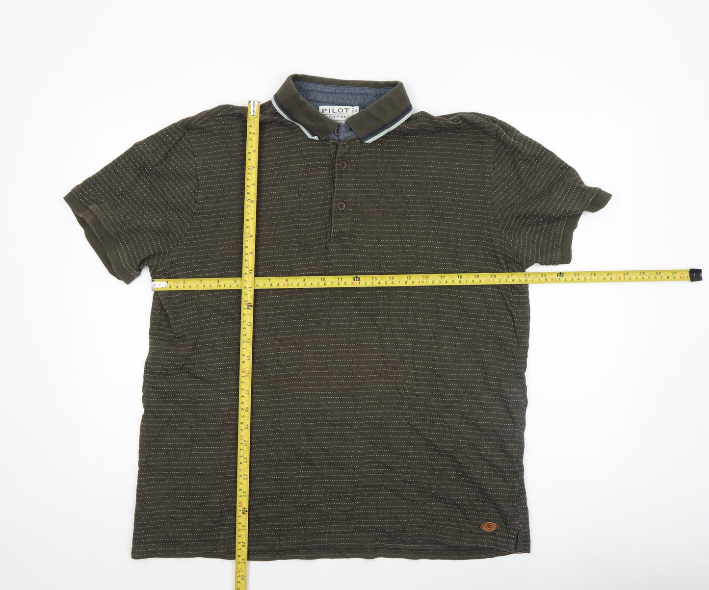 Mens UK Size XL Pilot 100% Cotton Polo Shirt