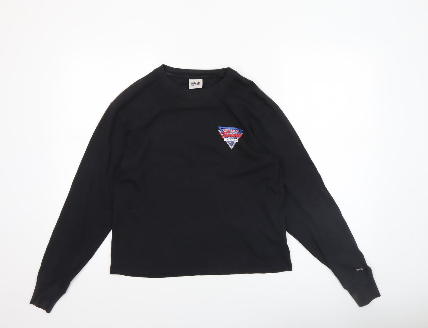Womens UK Size S Tommy Jeans Black Basic T-Shirt