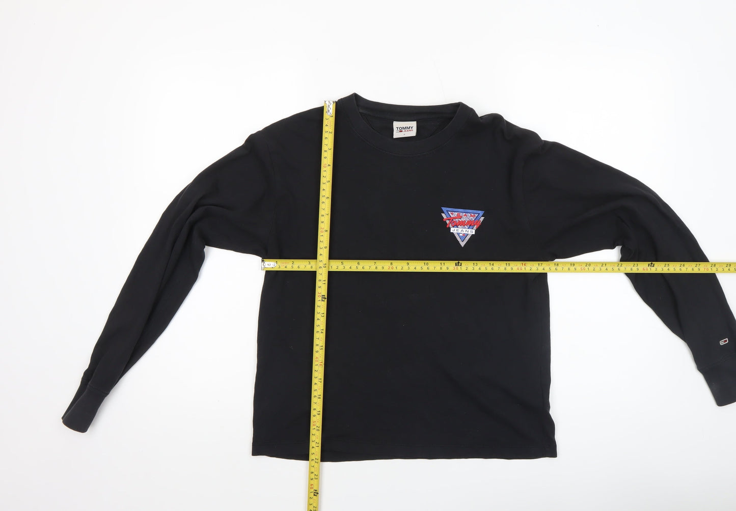 Womens UK Size S Tommy Jeans Black Basic T-Shirt