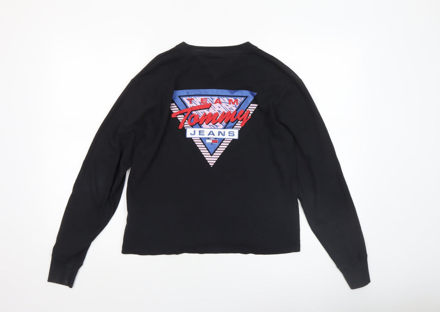 Womens UK Size S Tommy Jeans Black Basic T-Shirt