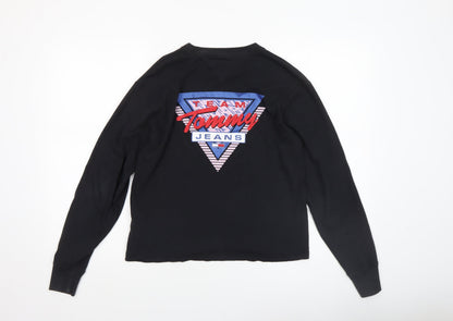 Womens UK Size S Tommy Jeans Black Basic T-Shirt