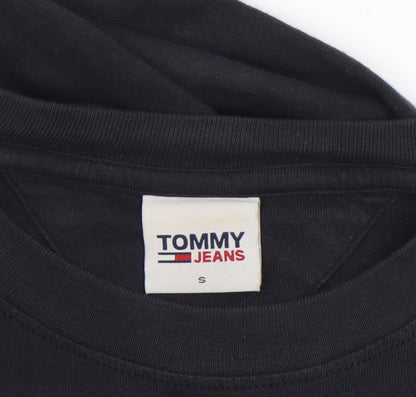 Womens UK Size S Tommy Jeans Black Basic T-Shirt