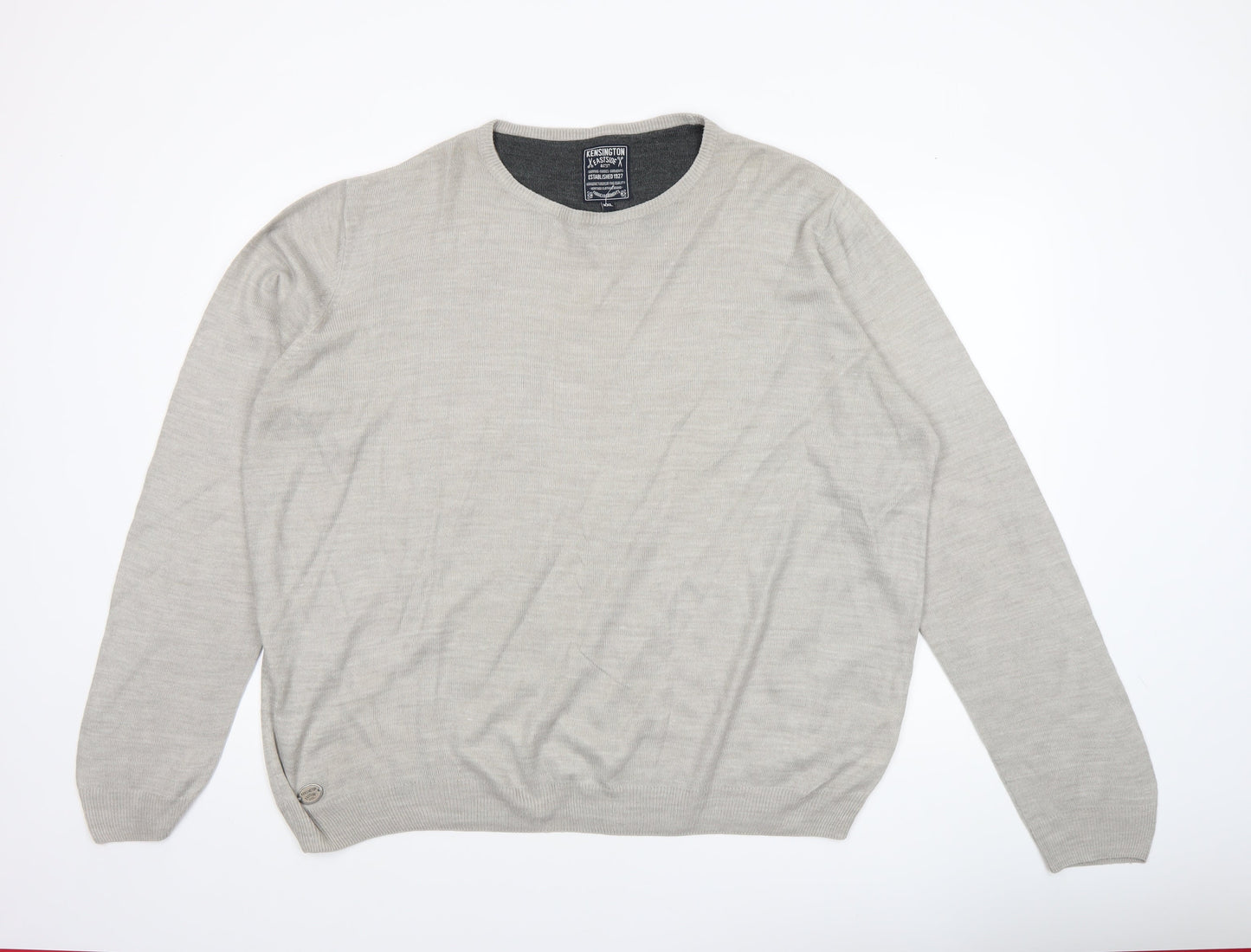 Mens UK Size 2XL Kensington Eastside Beige Pullover Jumper