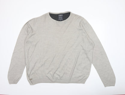 Mens UK Size 2XL Kensington Eastside Beige Pullover Jumper