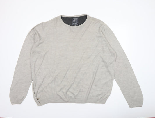 Mens UK Size 2XL Kensington Eastside Beige Pullover Jumper