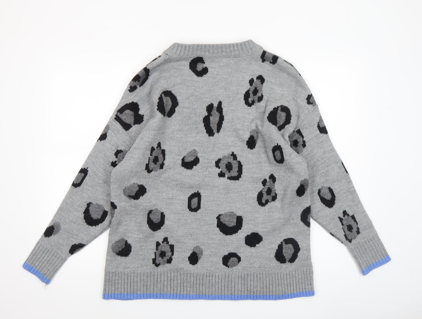Womens UK Size 12-14 Fig & Basil Grey Pullover Jumper