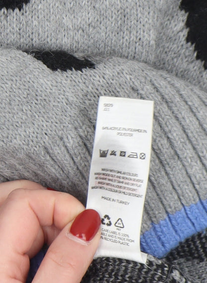 Womens UK Size 12-14 Fig & Basil Grey Pullover Jumper