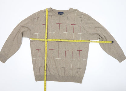 Mens UK Size 2XL Winterbeck by Peter Gribby Beige Pullover Jumper