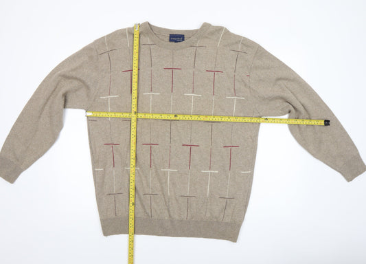 Mens UK Size 2XL Winterbeck by Peter Gribby Beige Pullover Jumper