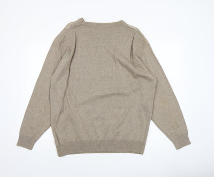 Mens UK Size 2XL Winterbeck by Peter Gribby Beige Pullover Jumper