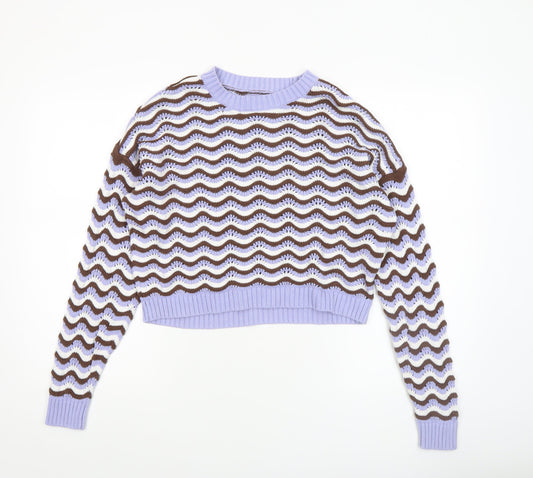 Womens UK Size M Hollister Multicoloured Pullover Jumper