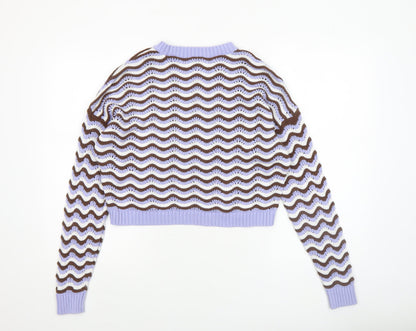 Womens UK Size M Hollister Multicoloured Pullover Jumper