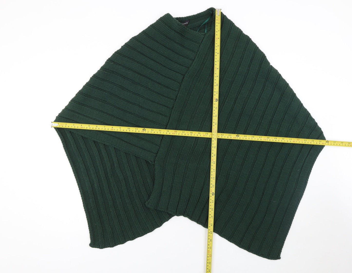 Womens UK Size M/L Accessorize Green Cape Jumper