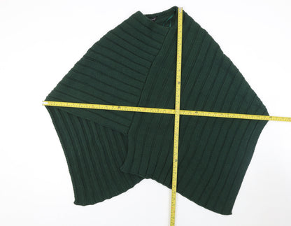 Womens UK Size M/L Accessorize Green Cape Jumper