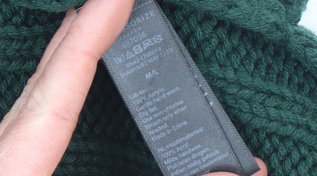 Womens UK Size M/L Accessorize Green Cape Jumper