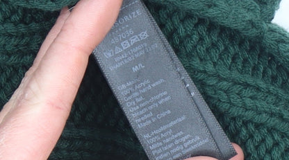 Womens UK Size M/L Accessorize Green Cape Jumper
