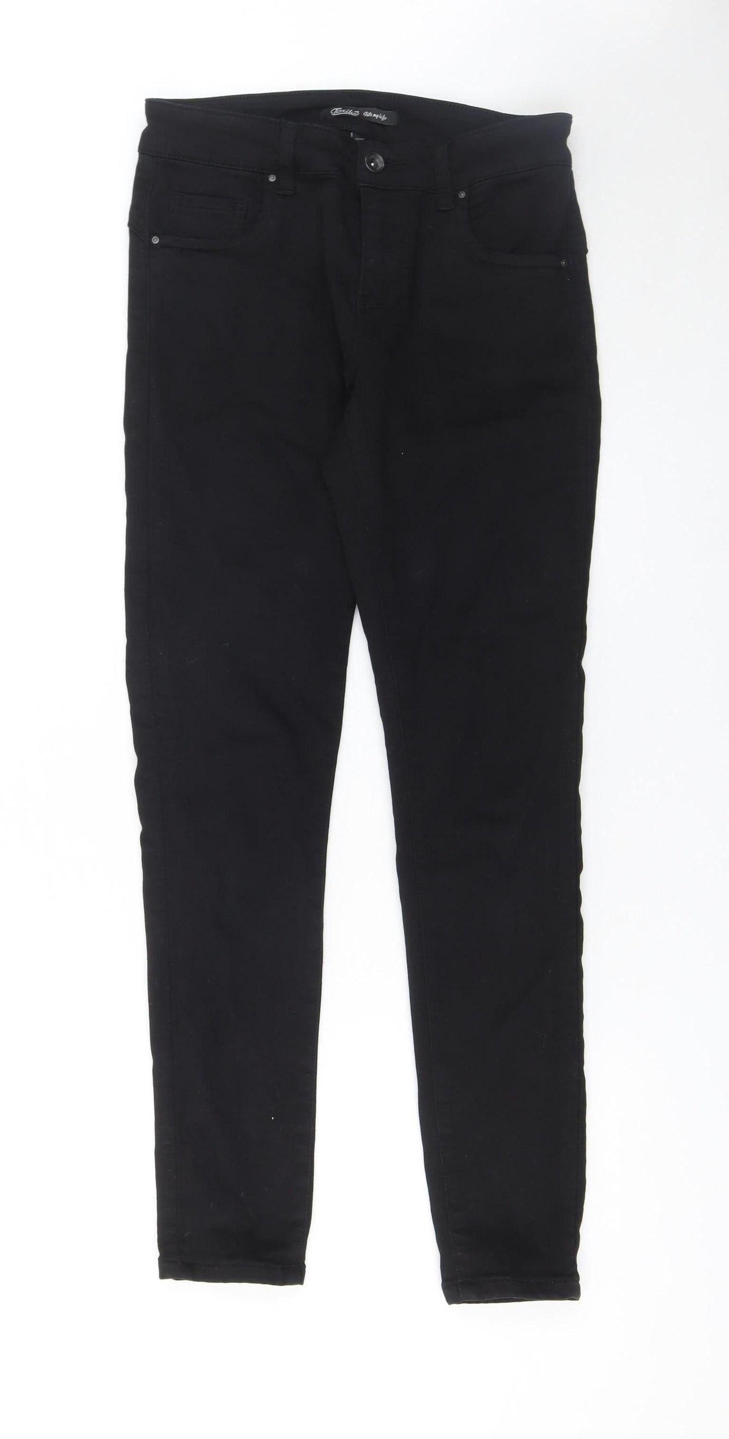 Womens UK Size M Toxik3 Slim Fit Skinny Black Jeans