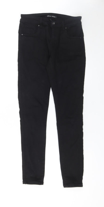 Womens UK Size M Toxik3 Slim Fit Skinny Black Jeans
