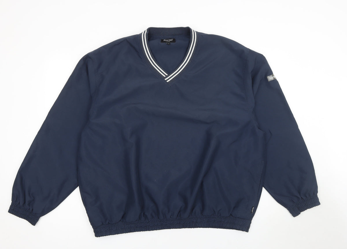Mens UK Size L Kartel Blue Pullover Sweatshirt