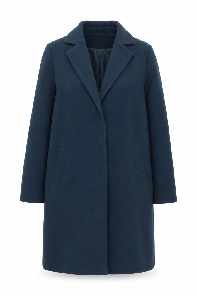 Womens UK Size 12 New Look Blue Overcoat