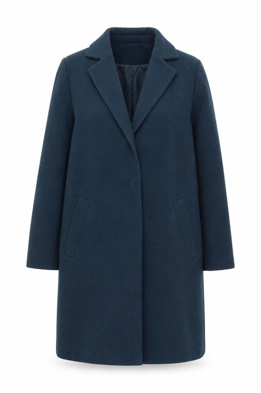 Womens UK Size 12 New Look Blue Overcoat