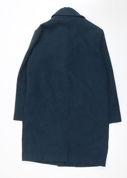 Womens UK Size 12 New Look Blue Overcoat