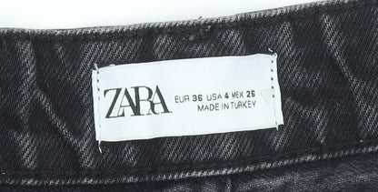 Womens UK Size 8 Zara Regular Fit Cut-Off Shorts